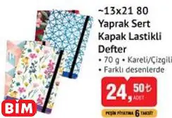 STUDİ ~13X21 80 YAPRAK SERT KAPAK LASTİKLİ DEFTER